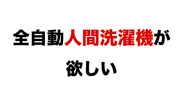 全自動人間洗濯機が欲しい スキル 資産 肉体進化 アラサー男子の秘密記録